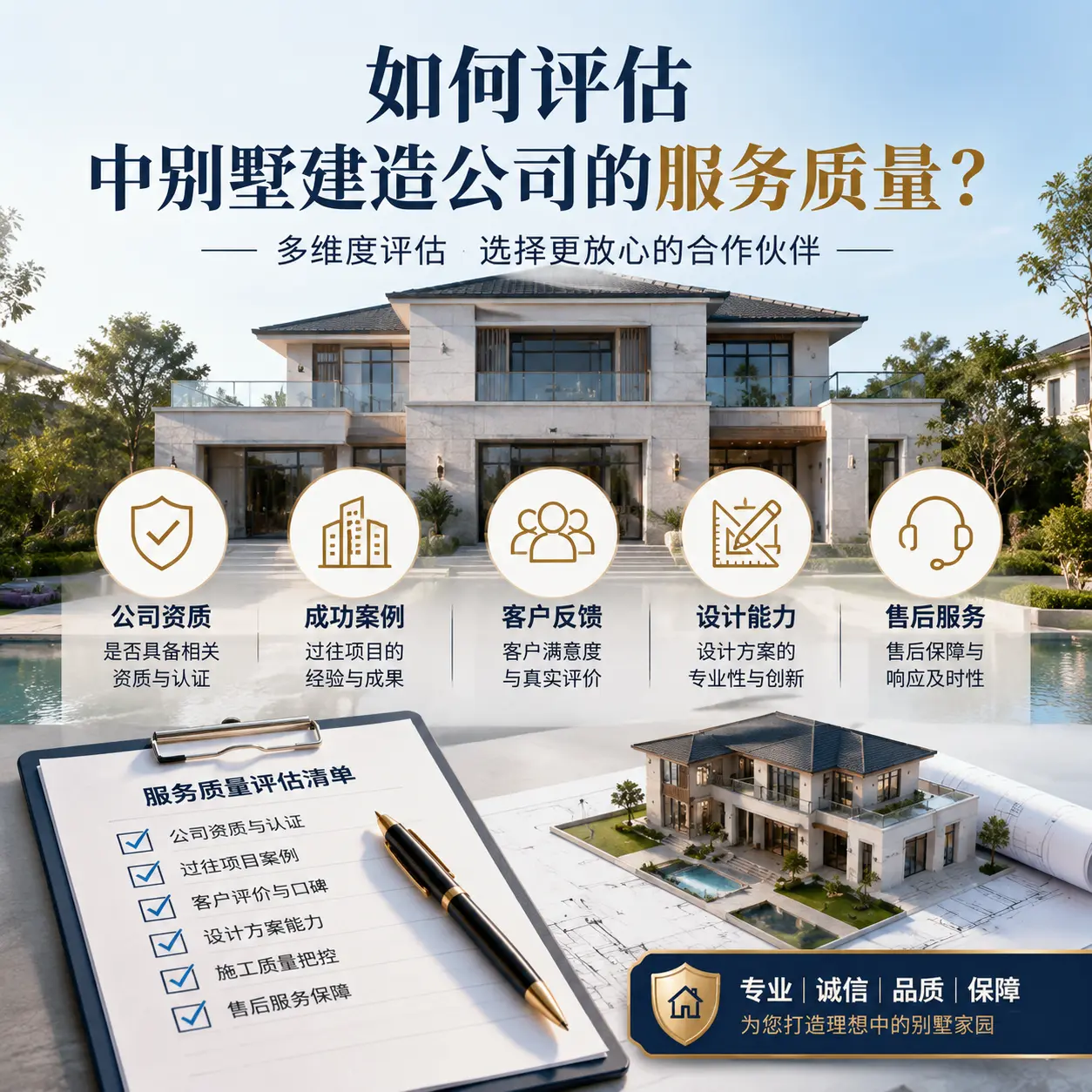 如何评估 余庆 中别墅建造公司的服务质量?