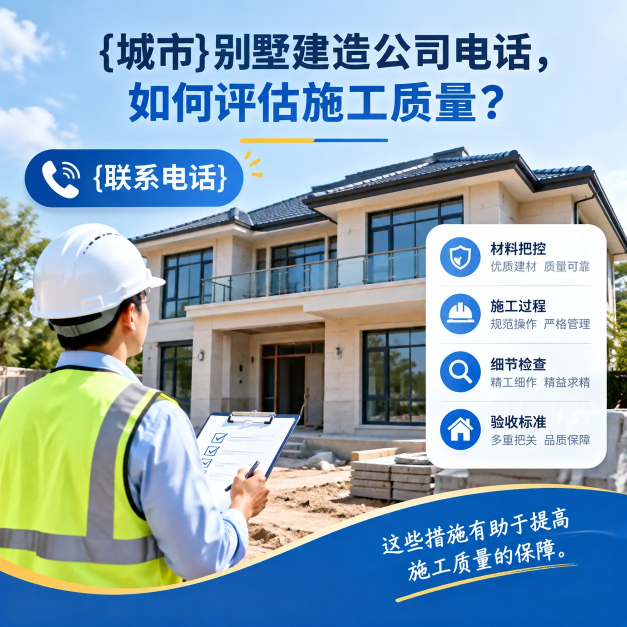 余庆别墅建造公司电话,如何评估施工质量?