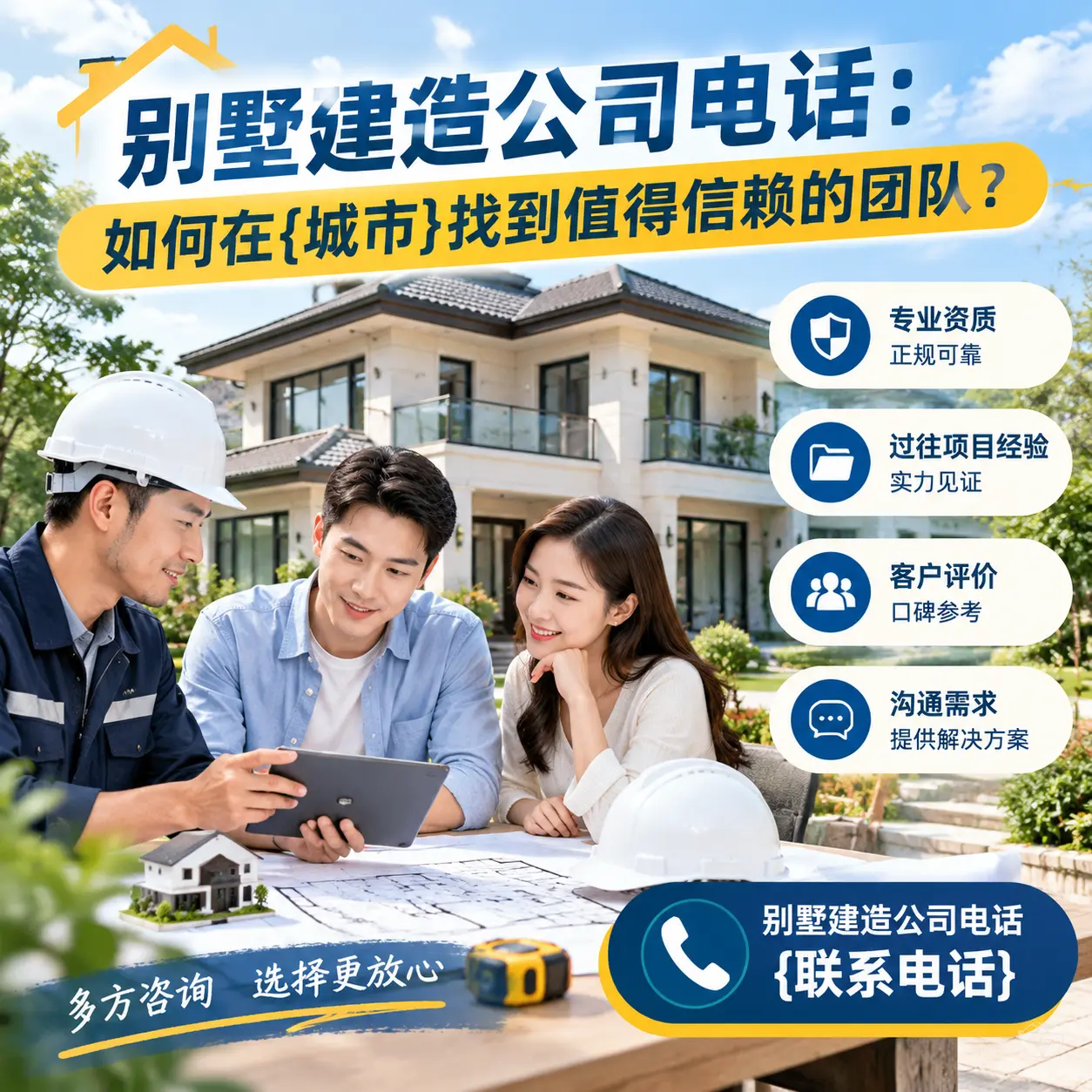 别墅建造公司电话：如何在余庆找到值得信赖的团队？