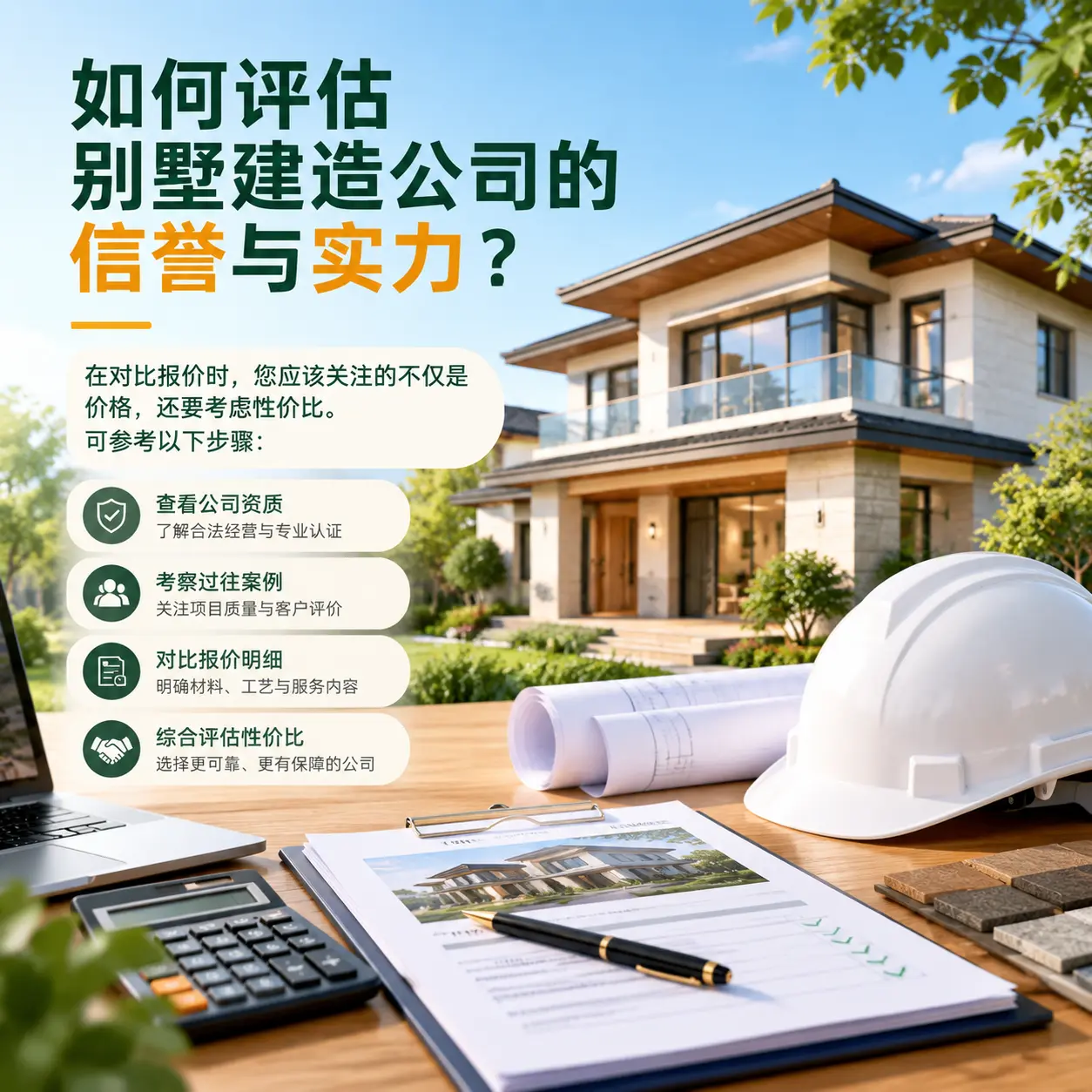 如何评估 余庆 别墅建造公司的信誉与实力？