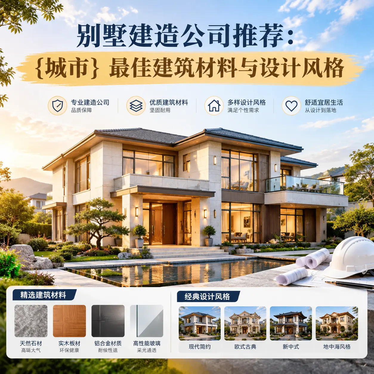 别墅建造公司推荐： 余庆 最佳建筑材料与设计风格